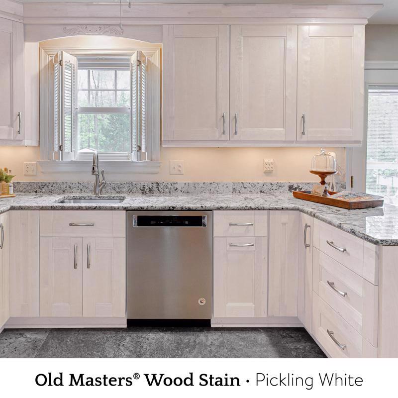 Old Masters Semi-Transparent Pickling White Oil-Based Wiping Stain 1 qt