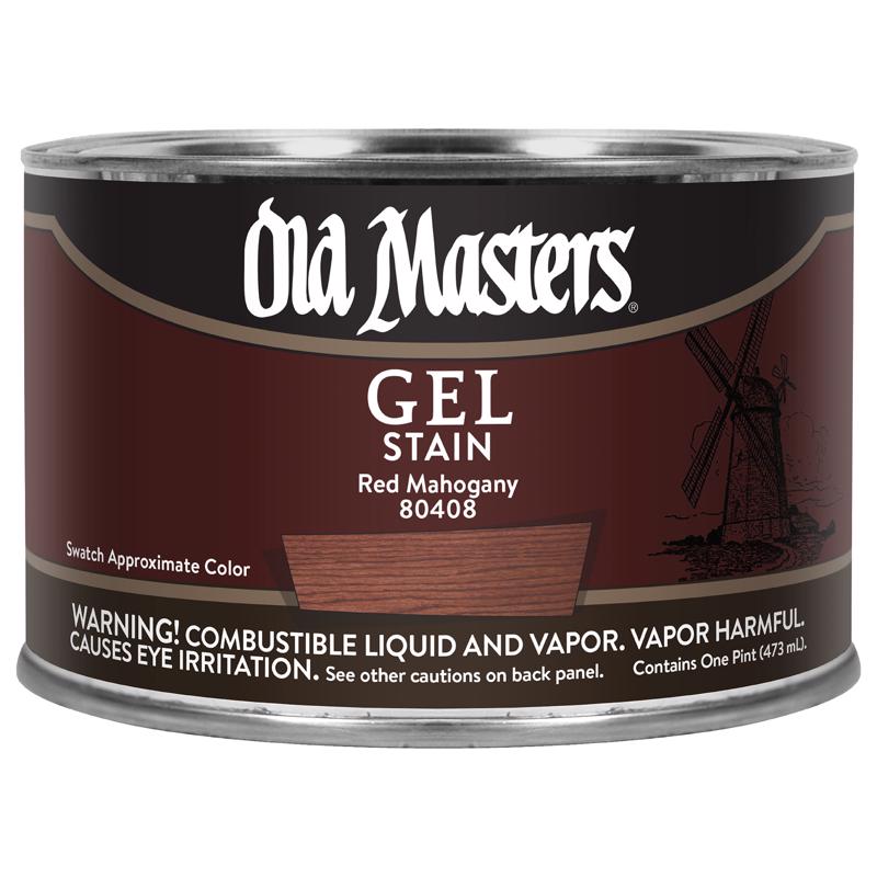 Old Masters Semi-Transparent Red Mahogany Oil-Based Alkyd Gel Stain 1 pt