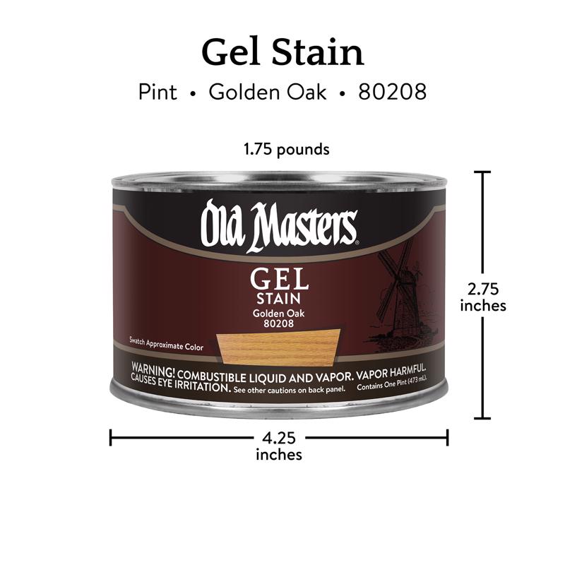 Old Masters Semi-Transparent Golden Oak Oil-Based Alkyd Gel Stain 1 pt