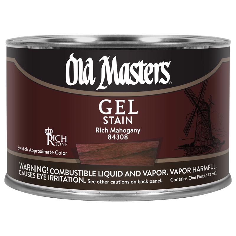 Old Masters Semi-Transparent Rich Mahogany Oil-Based Alkyd Gel Stain 1 pt
