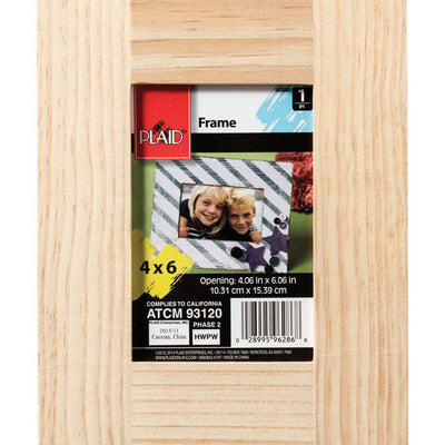 Plaid Natural Brown Wood Picture Frame 0.45 in. H X 7-3/4 in. W