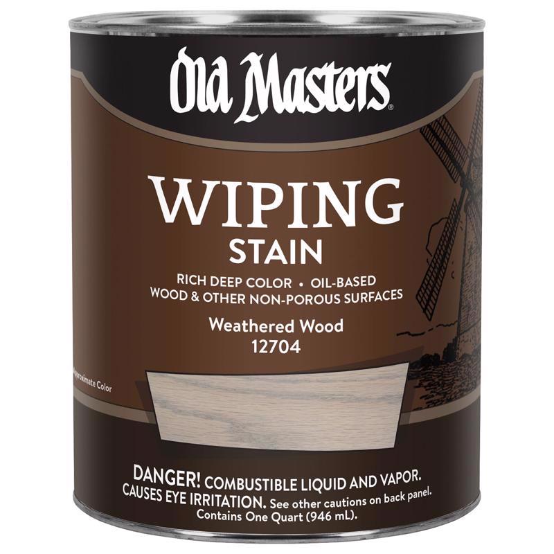 Old Masters Semi-Transparent Weathered Wood Oil-Based Wiping Stain 1 qt