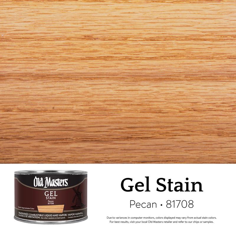 Old Masters Semi-Transparent Pecan Oil-Based Alkyd Gel Stain 1 pt