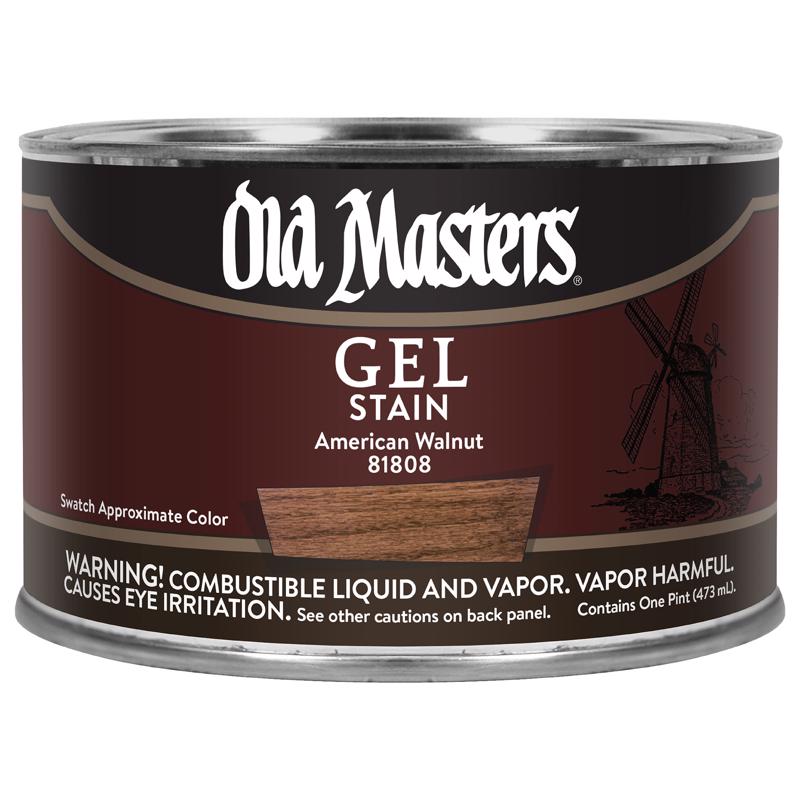 Old Masters Semi-Transparent American Walnut Oil-Based Alkyd Gel Stain 1 pt