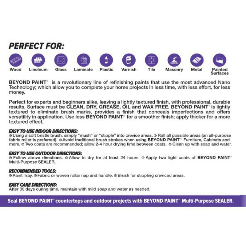 Beyond Paint Matte Licorice Water-Based Paint Exterior and Interior 1 gal