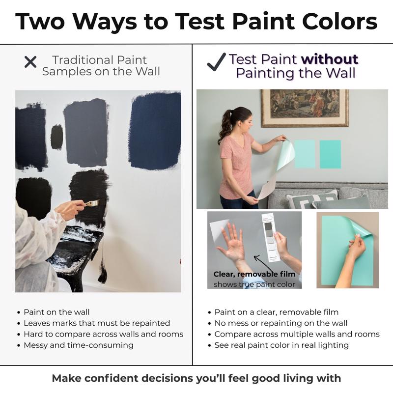 SureSwatch 9 in. W X 12 in. L Clear Plastic Paint & Stick Paint Samples