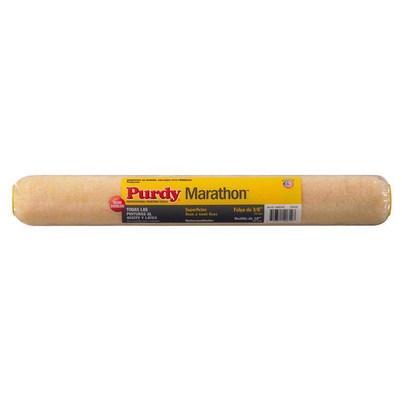 Purdy Marathon Nylon/Polyester 18 in. W X 3/8 in. Paint Roller Cover