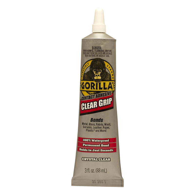 Gorilla Clear Grip High Strength Clear Contact Adhesive 3 oz