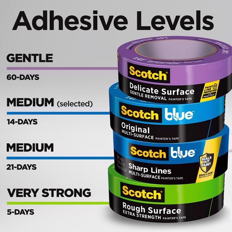 ScotchBlue 1.88 in. W X 60 yd L Blue Medium Strength Original Painter's Tape 6 pk
