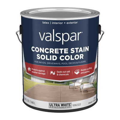 Valspar Solid Ultra White Concrete Stain 1 gal