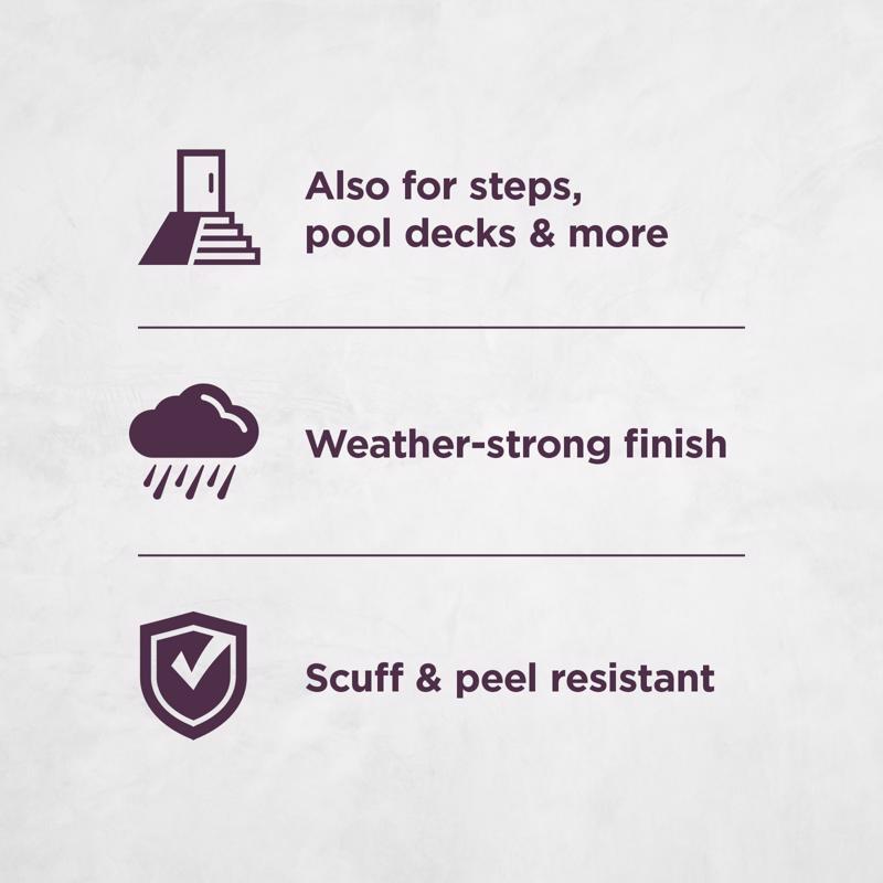 Valspar Porch, Floor & Patio Anti-Skid Flat Ultra White Floor Paint 1 gal
