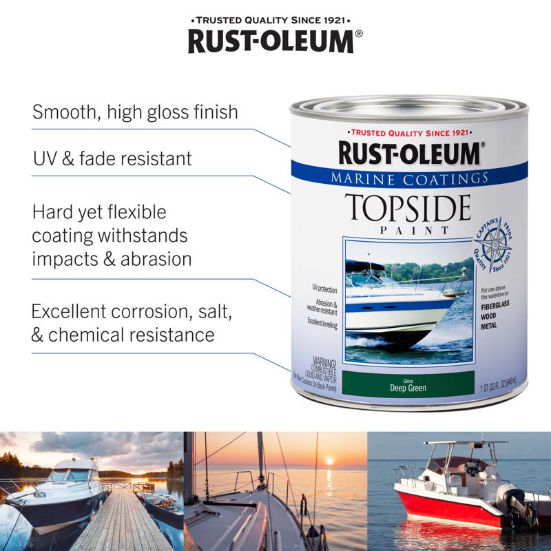 Rust-Oleum Marine Coatings Outdoor Gloss Bright Red Marine Topside Paint 1 qt