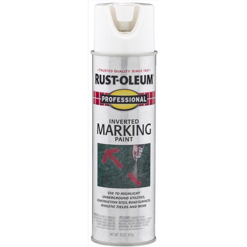 Rust-Oleum Professional White Inverted Marking Paint 15 oz