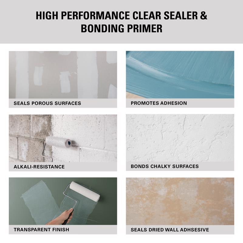 KILZ Klear Clear Flat Water-Based Alkyd Primer and Sealer 1 gal