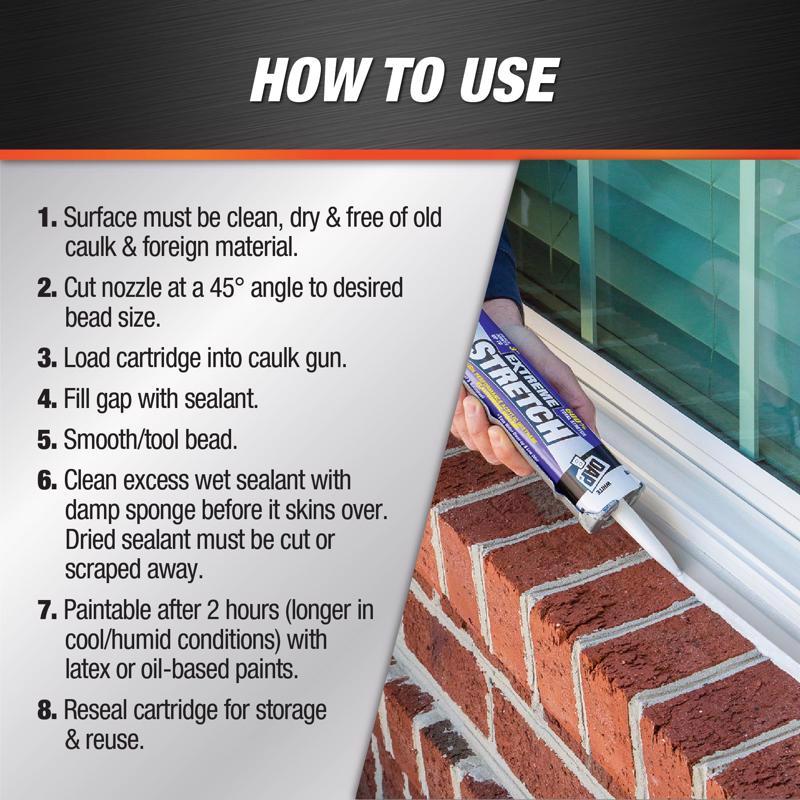 DAP Extreme Stretch White Acrylic Urethane Windows/Doors/Seal/Paint Sealant 10.1 oz