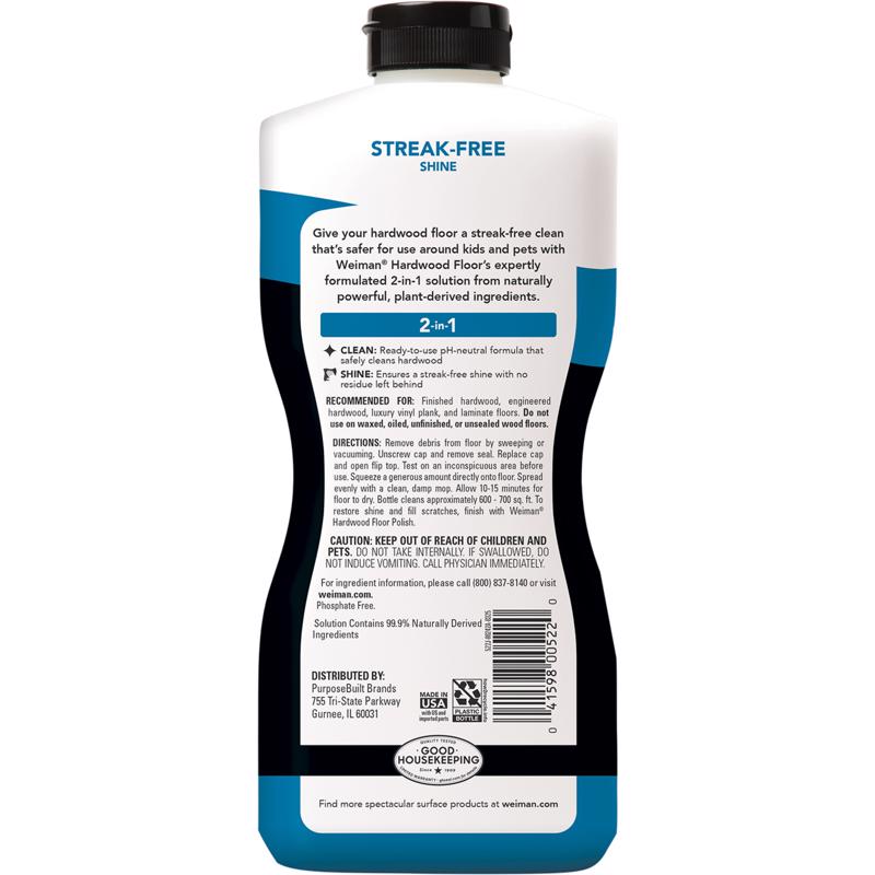 Weiman Professional Citrus Scent Hardwood Floor Cleaner Liquid 32 oz