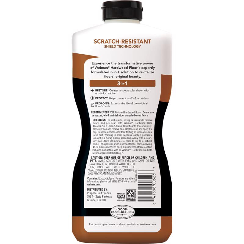 Weiman High Traffic High Gloss Hardwood Floor Polish & Restorer Liquid 32 oz