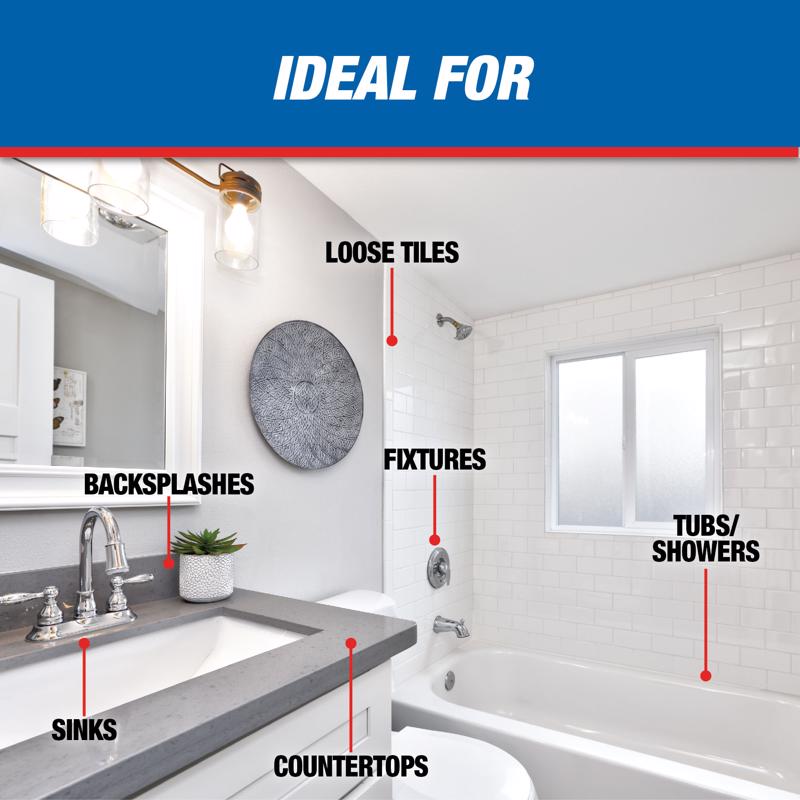 Phenoseal Does It All White Vinyl Kitchen and Bath Adhesive Caulk 10 oz