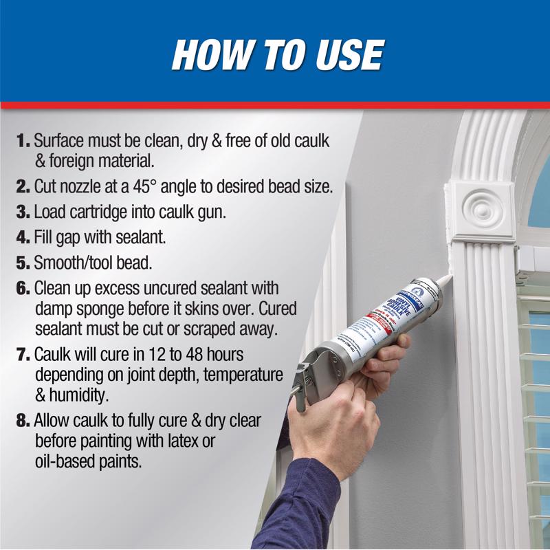 Phenoseal Clear Vinyl All Purpose Adhesive Caulk 10 oz