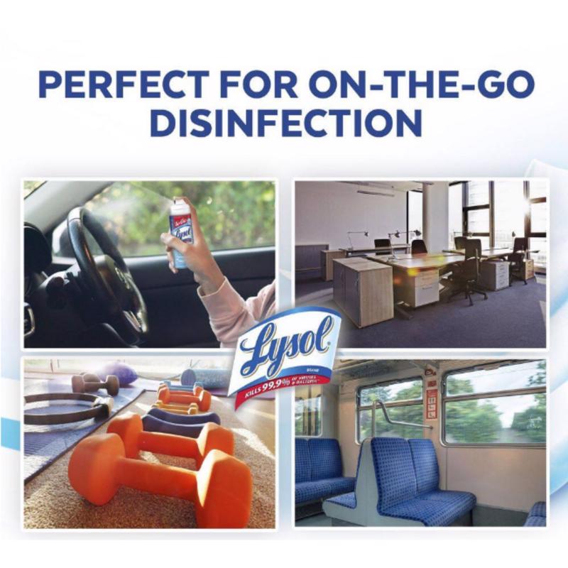 Lysol To Go Crisp Linen Scent Disinfectant Spray 1 oz