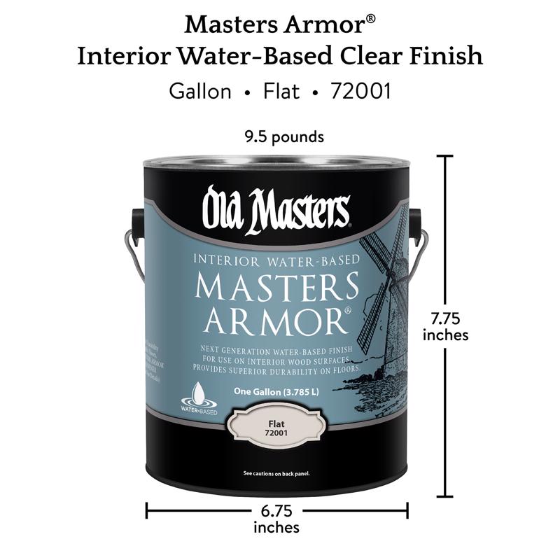 Old Masters Masters Armor Flat Clear Water-Based Floor Finish 1 gal