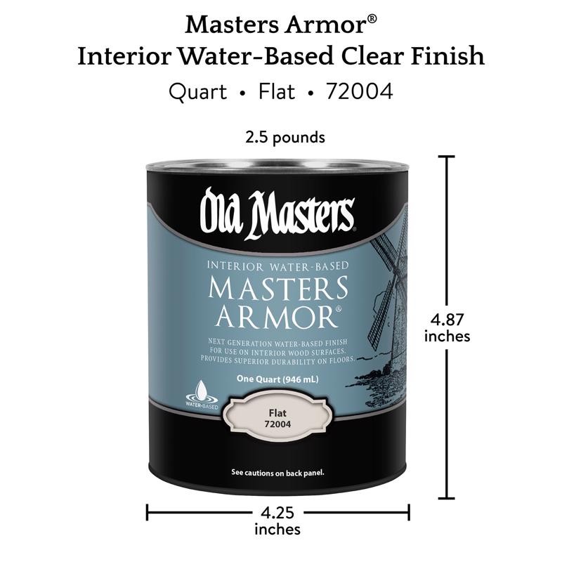Old Masters Masters Armor Flat Clear Water-Based Floor Finish 1 qt