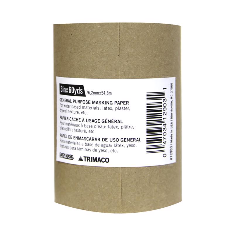 Trimaco 3 in. W X 180 ft. L Paper Masking Paper