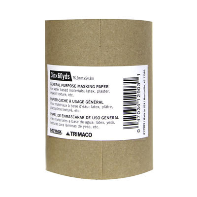 Trimaco 3 in. W X 180 ft. L Paper Masking Paper
