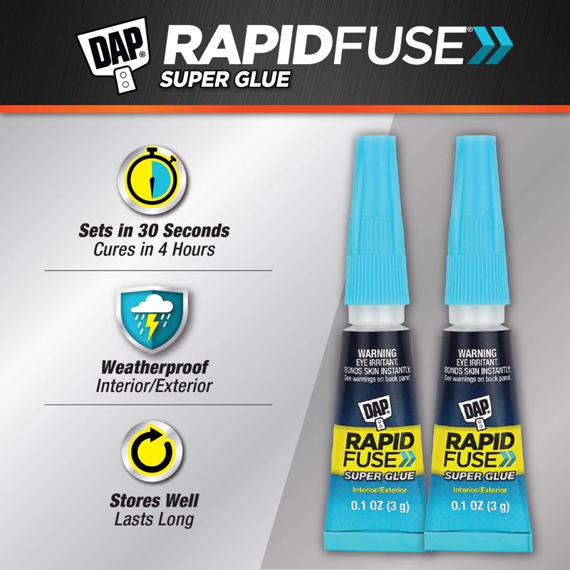 DAP Rapid Fuse High Strength Glue Clear All Purpose Adhesive 2 gm