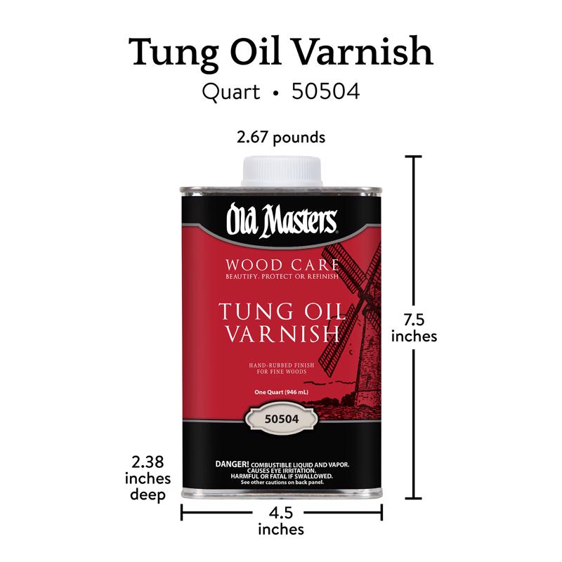 Old Masters Wood Care Clear Tung Oil Varnish 1 qt