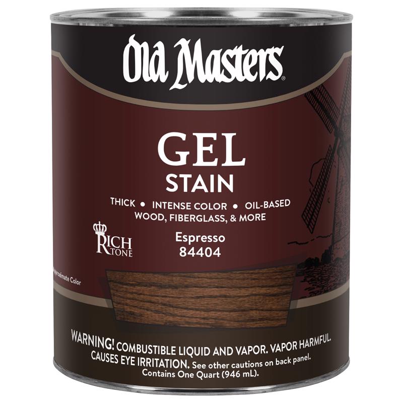 Old Masters Semi-Transparent Espresso Oil-Based Alkyd Gel Stain 1 qt