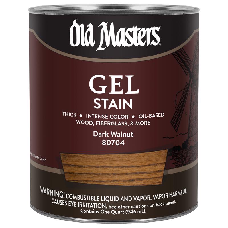 Old Masters Semi-Transparent Dark Walnut Oil-Based Alkyd Gel Stain 1 qt