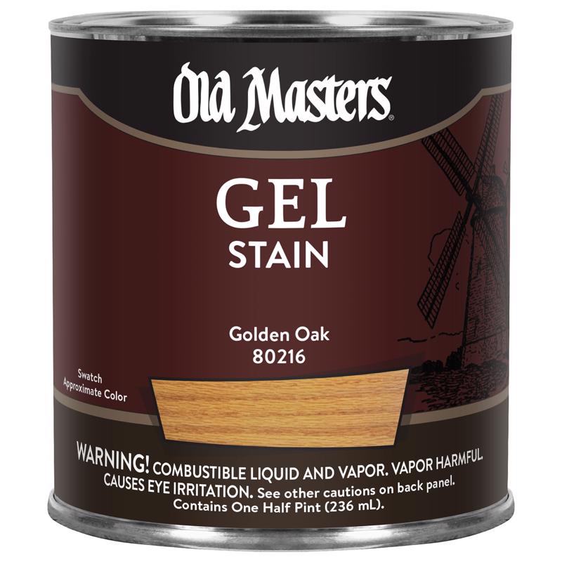 Old Masters Semi-Transparent Golden Oak Oil-Based Alkyd Gel Stain 1/2 pt