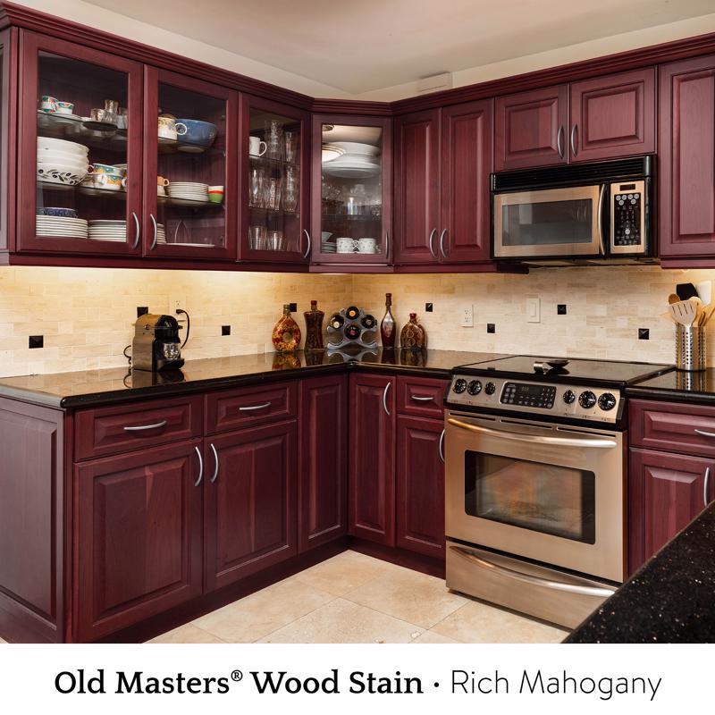 Old Masters Semi-Transparent Rich Mahogany Oil-Based Alkyd Gel Stain 1/2 pt