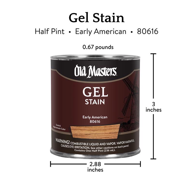 Old Masters Semi-Transparent Early American Oil-Based Alkyd Gel Stain 1/2 pt