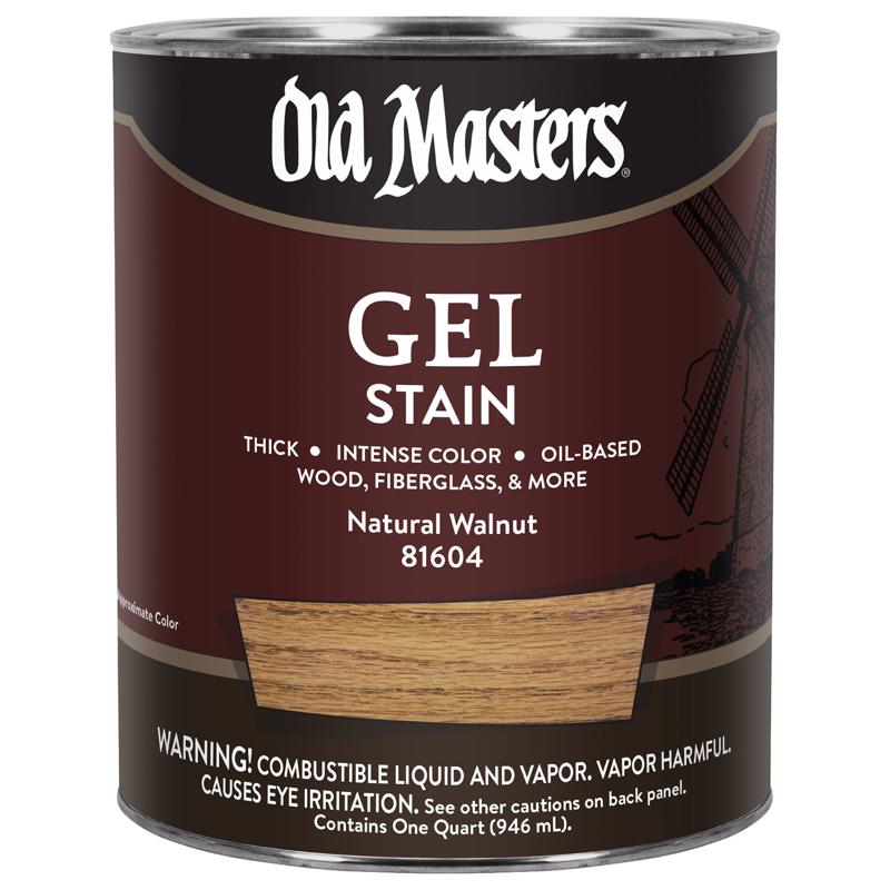 Old Masters Semi-Transparent Natural Walnut Oil-Based Alkyd Gel Stain 1 qt