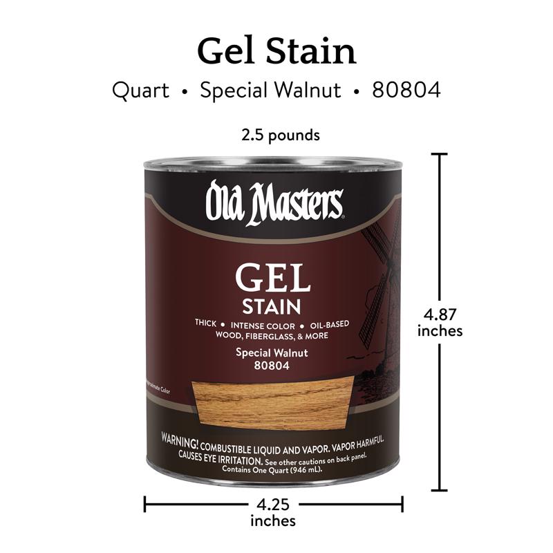 Old Masters Semi-Transparent Special Walnut Oil-Based Alkyd Gel Stain 1 qt