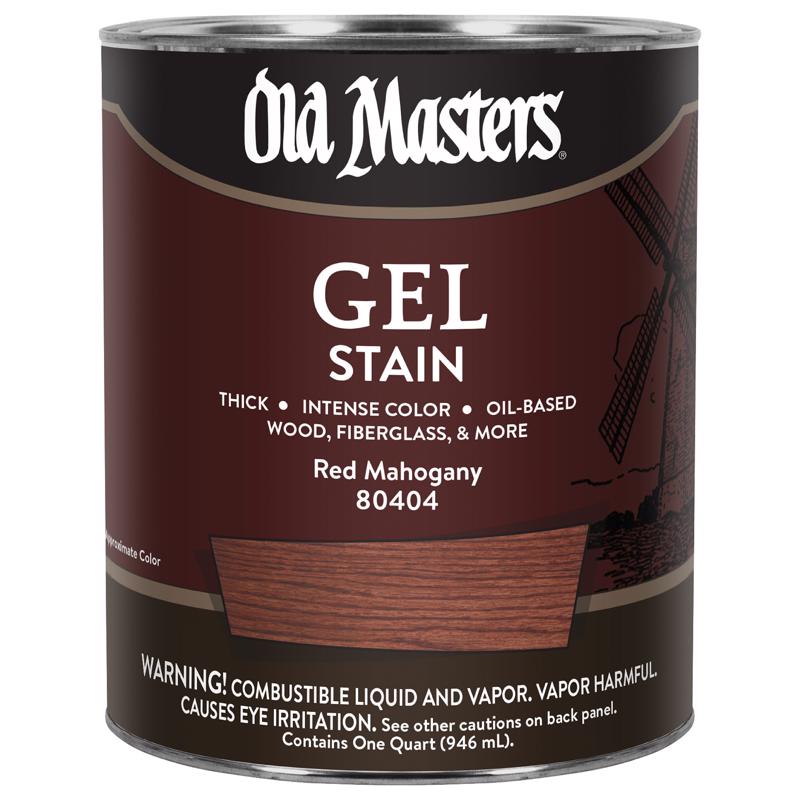 Old Masters Semi-Transparent Red Mahogany Oil-Based Alkyd Gel Stain 1 qt