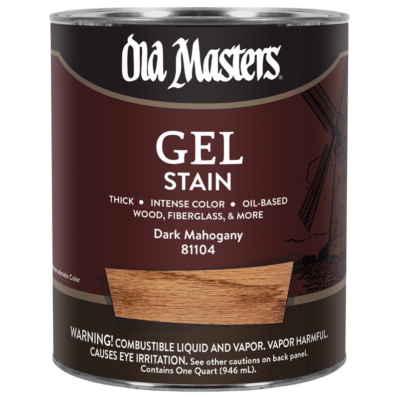 Old Masters Semi-Transparent Dark Mahogany Oil-Based Alkyd Gel Stain 1 qt