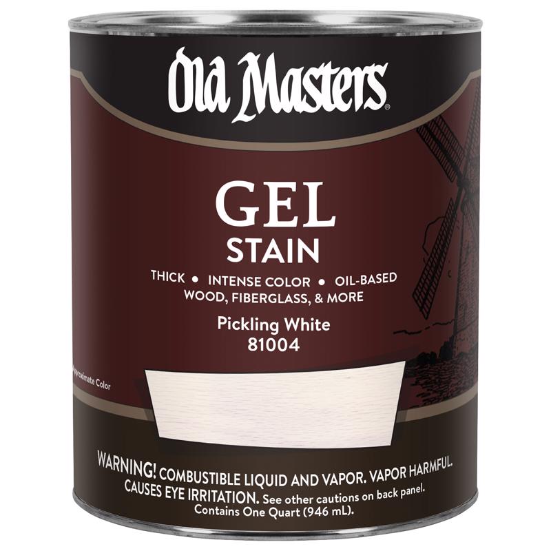 Old Masters Semi-Transparent Pickling White Oil-Based Alkyd Gel Stain 1 qt