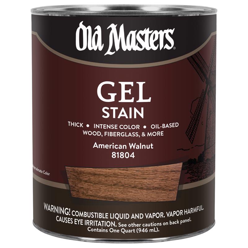 Old Masters Semi-Transparent American Walnut Oil-Based Alkyd Gel Stain 1 qt