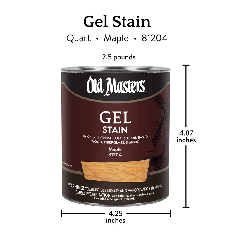 Old Masters Semi-Transparent Maple Oil-Based Alkyd Gel Stain 1 qt