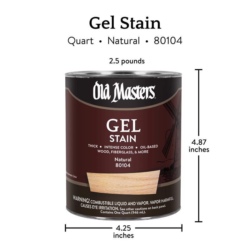 Old Masters Semi-Transparent Natural Oil-Based Alkyd Gel Stain 1 qt