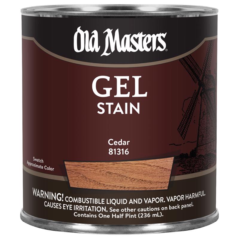 Old Masters Semi-Transparent Cedar Oil-Based Alkyd Gel Stain 1/2 pt