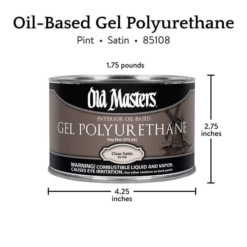 Old Masters Satin Clear Oil-Based Polyurethane 1 pt