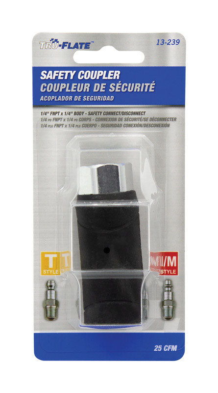 Tru-Flate Steel Safety Coupler 1/4 in. Female