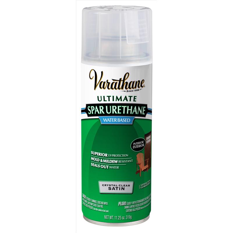 Varathane Ultimate Satin Crystal Clear Water-Based Acrylic Modified Urethane Spar Urethane Spray 11-