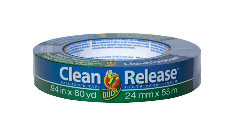 Duck Clean Release .94 in. W X 60 yd L Blue Medium Strength Painter's Tape