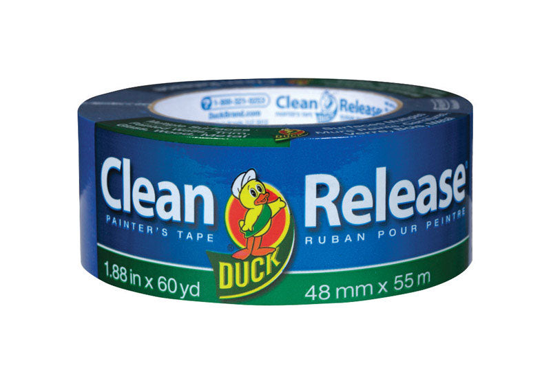 Duck Clean Release 1.88 in. W X 60 yd L Blue Medium Strength Painter's Tape