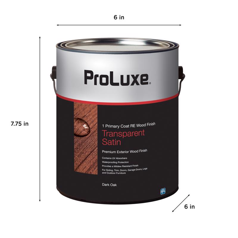 ProLuxe 1 RE Transparent Satin Dark Oak Acrylic/Alkyd/Urethane Wood Finish 1 gal